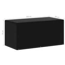 Joinmee Housse de salon de jardin 6 œillets 160x80x75 cm - Noir - Voir 4