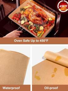 50 Pcs Unbleached Parchment Paper Baking Sheets, Precut Non-Stick Parchment Paper For Baking, Grilling, Air Fryer, Steaming Sheets Unbleached Parchment Sheets For Bread Cup Cake Cookie And More