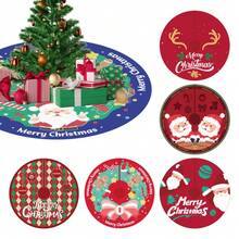 Christmas Tree Skirt Decorations, Santa Claus & Snowflake Designed Christmas Tree Skirt, Creative & Elegant Tree Skirt