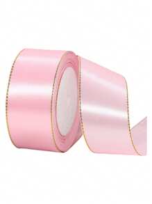 1pc 4cm Gold Ribbon, Ribbon, Colorful Ribbon, Ribbon For Wedding Cake Decoration, Chair Back, Gift Wrapping, DIY - Multicolor - View 20