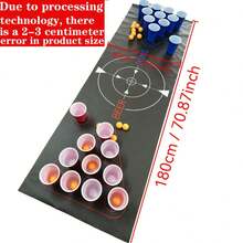 1 pieza Mantel de tablero de ajedrez de fiesta de cerveza vibrante - Mantel de ping pong para adultos divertido - Perfecto para reuniones familiares, actividades de equipo empresarial y eventos festivos - (Deberá proporcionar sus propias tazas y pelotas de ping pong)