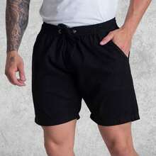 Kit 4 Shorts Sarja Mauricinho Men's Quality Bermuda Denim Men's Beachwear - Đen/Be/Trắng/Xanh navy - Xem 2
