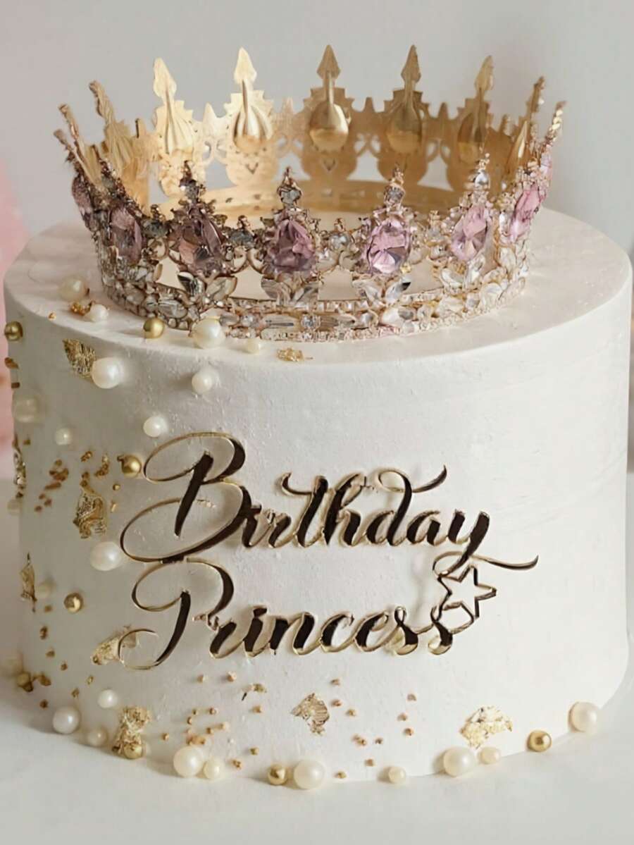 1个/3个/5个“公主生日”PMMA蛋糕装饰插牌，现代字母蛋糕装饰，生日派对礼物，DIY蛋糕装饰用品，烘焙装饰，烘焙用品，蛋糕配件，厨房必备，节日礼物