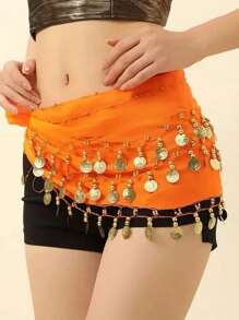 1pc New Women Belly Dance Hip Scarf Accessories 3 Layer Coin Belt Belly Dance Coin Waist Chain Dance Hip Scarf - Multicolor - View 30