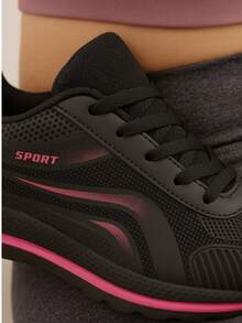 Lightweight Sport Shoes For Men And Women: Comfort And Style For Everyday Wear - Black and Pink - View 4