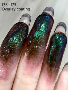 GIRLCULT Unreal 高光澤唇釉 J75 Firefly 變色龍液態唇膏，油基水鑽亮片唇彩，亮面金屬色，持久顯色，全息無滑石粉，韓系彩妝，韓系化妝品，3.5ml/0.12fl.Oz - #J75 Firefly - 查看 5