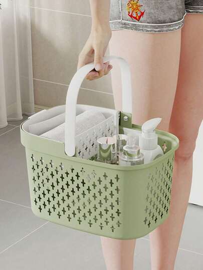 1 件手持式淋浴篮，可爱的浴室洗漱用品收纳篮 - 便携式淋浴架，适合大学宿舍、旅行、房车 - 防水收纳盒，适合女性、青少年、儿童 - 非常适合母亲节、返校礼物、浴室配件、房间装饰
