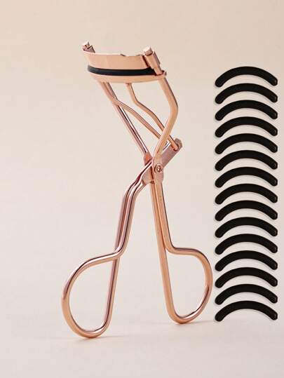 Replaceable Set: 1 High-Quality Eyelash Curler + 15 Replaceable Eyelash Curler Pads, One-Time Solution For Eyelash Issues, No Need To Buy Repeatedly, Delicate Manual Eyelash Curler, Easily Curls Lashes, Suitable For Home And Business Use, Also Suitable For Business Distribution, Travel-Friendly, Affordable Makeup Tool, Inexpensive Makeup Accessory, Inexpensive Item, Makeup Supplies, Affordable Price, Gift For Women, Gift For Her, Valentine's Day Gift,Giveaways,Travel,Cheap Stuff,Travel Essential