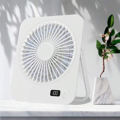 GICOOK Portable USB Powered Desktop Fan, Super Quiet Adjustable 180° Foldable Design, Suitable For Home, Office, Travel, Multi-Function Cooling Device, Lightweight Cooling Fan, Electric Fan, Hobby, Small Fan, 1800mAh