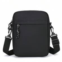 Borsa a tracolla Oxford da uomo, stile casual, Milano Italia, di grande capienza, borsello verticale Oxford, cinturino regolabile, borsa a spalla per pendolarismo quotidiano, colore nero - non lavare, disponibile in vari stili