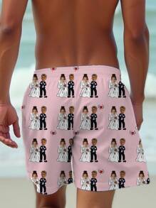 Pantaloncini personalizzati con stampa di sposa e sposo, con foto personalizzata, regalo di compleanno, regalo per vacanze, addio al celibato, matrimonio in spiaggia, festa in pigiama