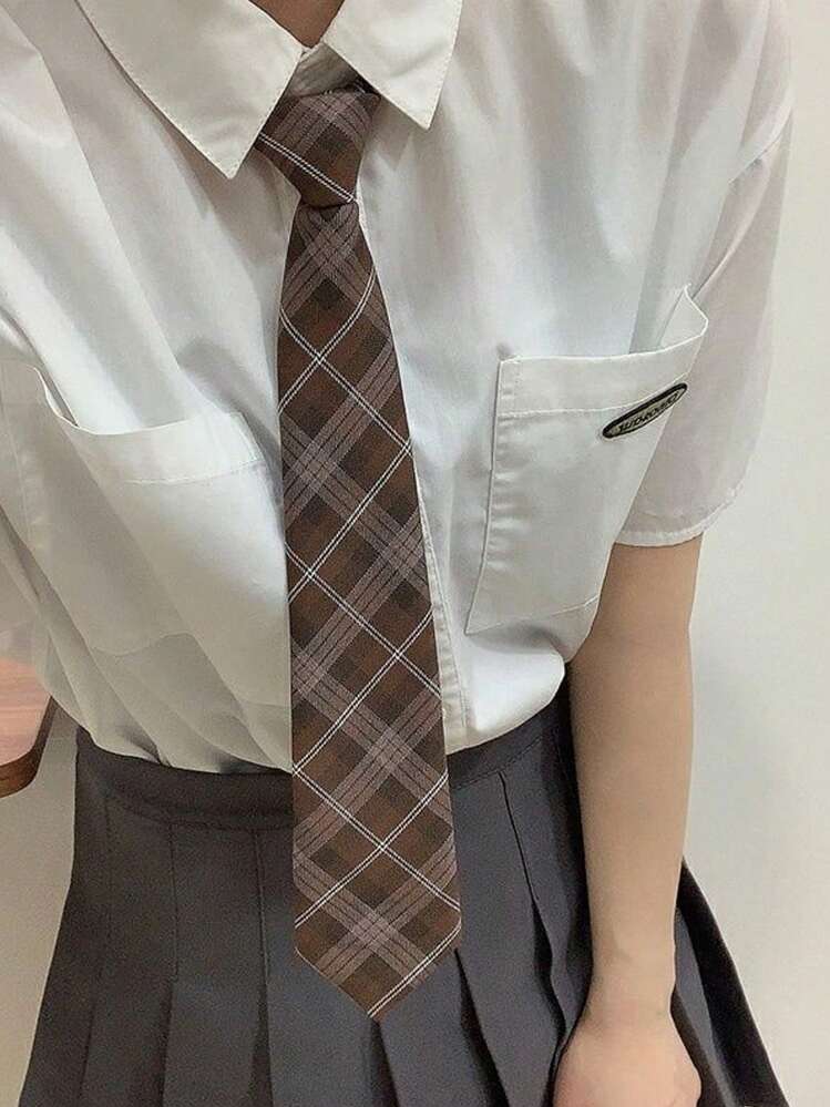 1 pièce Cravate pour femme, style coréen/japonais, décontractée, convient comme accessoire pour uniforme scolaire