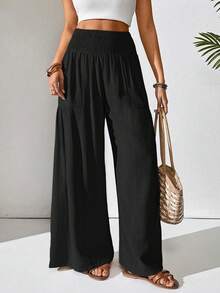 Women's Casual Wide-Leg Loose Pants, Fashionable And Suitable For Autumn - Black - View 4