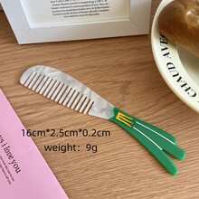 1pc Cute Student Hair Comb, Cartoon Design Thick Acrylic Anti-Static Comb, Dog Decor Hair Accessory, Portable Straight Hair Brush, Cartoon Bear Animal Shaped Comb, Creative Fashion Student Portable Straight Hair Brush, High Quality Thick Dog Comb, Cute Cartoon Animal Acrylic Portable Pocket Comb For Women, Hair Accessories, Hair Styling Kit, Hair Tool Kit, Home Beauty Women Accessory Gifts