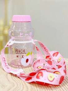 16 Oz Plastic Water Bottles, Strawberry Milk Water Bottle, Cute Clear Water Bottles For Kids, Girls, Women - Multicolor - View 16
