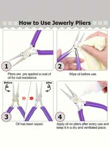 1pc Professional Round Jaw Pliers, Jewelry Pliers Round Nose Pliers, Precision Coiling And Bending Tool, Mini DIY Jewelry Making Tool, Ideal Tool For Crafters