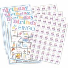 37pcs Set, Birthday Bingo Game 24 Players For Birthday Party Games For Family Party Supplies, Birthday Party Activity Decor