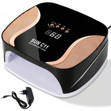 钻石黑UV美甲灯，型号C11，带自动感应器，4档定时设置，适用于所有凝胶指甲油，适合在家DIY美甲或在美甲沙龙使用，是情人节或圣诞节的绝佳礼物。 - 查看 10