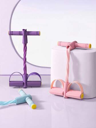 1件带把手的踏板阻力带，男女通用多功能瑜伽仰卧起坐拉绳，运动踏板拉力器，多功能家用健身器材，瑜伽腹部弹力带，拉力绳。腿部拉伸用马镫阻力绳，仰卧起坐辅助器，女士瑜伽踏板阻力带，用于打开肩部和背部。健身房