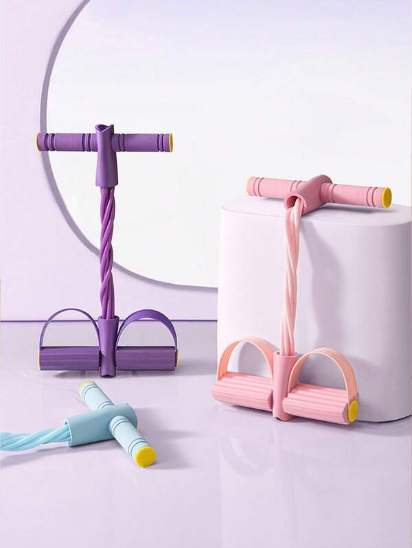 1pc Pedal Resistance Bands With Handles, Multifunctional Yoga Sit-Up Pull Ropes For Men And Women, Pedal Tensioners For Exercise, Multifunctional Home Fitness Equipment, Yoga Abdominal Elastic Bands, Tension Ropes. Stirrups Resistance Ropes For Leg Stretching, Sit-Up Assistance, Female Yoga Pedal Resistance Bands For Open Shoulder And Back., Gym