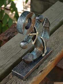 1 pièce Statue de résine d'ancre haute, décoration nautique, ornement de statue d'ancre, convient pour la maison, le jardin, le bar, la décoration de table d'intérieur et d'extérieur, ancre antique, style unique, cadeaux de Noël, rentrée scolaire, Halloween et anniversaire