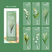 5pcs Nature Plants Bookmarks for Books Transparent Thin PET Page Marker Unique Reading Gift