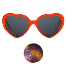Valentine's Day Gift Heart Light Effect Glasses Valentine's Day Gift Heart-Shaped Changing To Heart Creative Glasses - 白色特效款 - 查看 3