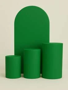 Set Of 4 Double-Sided Roman Panel Pieces And Cylinders - Green - View 1