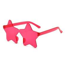 1 Pair New One-Piece Star Rimless Unisex  Party Fashion Colorful Eyewear All-Match Eyewear - Hồng - Xem 11