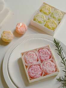 Bộ 4 cái/Hộp, Nến thơm hoa hồng mới, Nến thơm sáp đậu nành thủ công, Nến không khói, Quà tặng sinh nhật, Quà tặng tân gia, Nến hoa hồng, Nến mini, Dùng để trang trí nhà cửa, Trang trí phòng, Trang trí bàn ăn, Ngày lễ, Trang trí tiệc tùng, Trang trí đáng yêu, Đám cưới, Quà tặng ngày lễ tình nhân, Quà sinh nhật, Trang trí Giáng sinh, Trang trí Giáng sinh, Quà tặng Giáng sinh, Trang trí phòng (1 hộp 4 cái, 2 hộp 8 cái, 2 màu ngẫu nhiên) - Nhiều màu - Xem 4