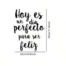 1 pieza Pegatinas de pared con citas en español - Decoración para sala de estar y dormitorio, Mural de papel tapiz extraíble e impermeable para el hogar