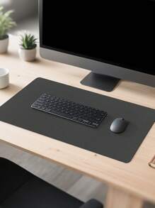 1 件 60 厘米/90 厘米电脑、笔记本电脑鼠标垫、耐热防水键盘垫、简约学生/办公桌面垫，用于保护桌面、书写、游戏配件、学校/办公用品、PU 皮革材质