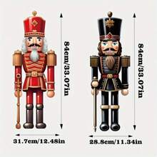 2pcs Set Vibrant Nutcracker Yard Signs - Large Outdoor Christmas Decorations With Stakes For Garden, Lawn, And Porch