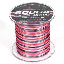 SOUGAYILANG 4 股 PE 编织鱼线 - 300 米多色迷彩 | 主线，适合冲浪、海钓，馈赠佳品：适合父亲节、圣诞节或生日等场合的钓鱼者 - 粉色 - 查看 13