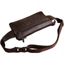 Hebetag Leather Waist Bag Fanny Pack For Men Women Travel Outdoor Sports Hiking Running Hip Bum Belt Slim Cell Phone Purse Wallet Thigh Pouch (Brown) - #03Coffee - View 5