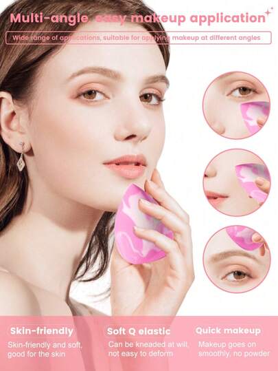 2 PIEZAS Esponja de maquillaje premium | No absorbente y tacto sedoso. Diseño ergonómico para todo el rostro | El sueño de los principiantes y listo para regalar | Perfecto para principiantes/ella