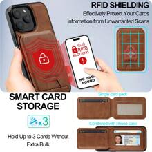 OUKNOEO 可拆卸磁吸无线充电仿皮手机壳，兼容 17 Air 16e 15 14 13 Pro Max S26 S25 Edge S24 Ultra Plus A37 A57 Pixel 10 9 8 7，带卡盒，3 个卡槽，防盗刷卡包