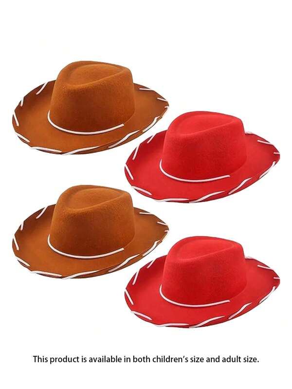 1/2/4pcs Western Cowboy Hats (Available In Two Sizes For Multiple People). Western Cowboy Hat Style Clothing, Parties With A Western Theme, Western Style Accessories, Costume Accessories Needed For Role-Playing, Clothing Suitable For Festival Costume Parties, Western Cowboy Hat Style Clothing, Necessary Clothing For Western Cowboy Hat Party Makeup And Dance Activities.