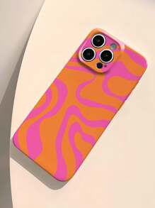 1 件极简主义电影不对称拼布图案硬质手机壳，表面光滑，适用于 11/12/13/14/15/16 Pro Max - 彩色 - 查看 4