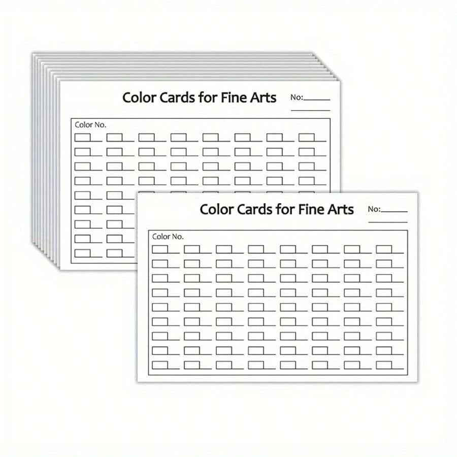 Colorful Filled Cards For Art Students - Double-Sided Matte Surface, Watercolor And Pen Designs, For Art Projects, Includes Colored Pencils, Watercolor Pens, Markers, Art Project Supplies - Black - View 1