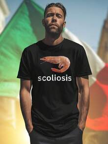 Scoliosis Shrimp T Shirt Uomo Moda Casual Maglietta Divertente Offerta Esclusiva Idea Regalo Stile Unico Design Creativo Comoda Shopping Online Sconto Imperdibile