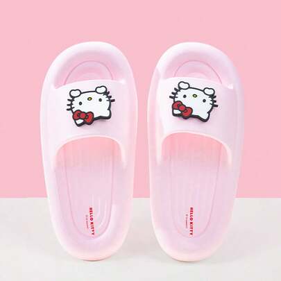  Dép đế dày Hello Kitty MINISO dành cho nữ, màu hồng, size 37 - 38/39 - 40. Họa tiết mèo KT bắt mắt, đế dày chống trượt, êm ái. Dùng để rửa nhà tắm, đi dạo quanh nhà, thư giãn cùng Hello Kitty (1 đôi)