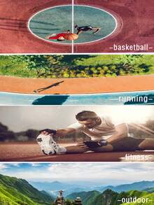 3 条装 男士户外字母印花短裤，春夏