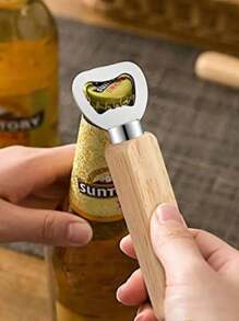 12/6/2/1 Piece Wooden Handle Bottle Opener - Solid Wood Design, Ergonomic Grip, Easy To Open Bottle, Suitable For Home Kitchen And Bar Party Use, Kitchen Bottle Opener | Natural Wood Surface Treatment | Durable Wooden Handle, Beer Bottle Opener, Halloween And Christmas Party Supplies