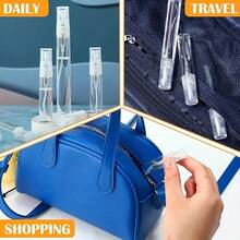 1/5/10/20pcs Refillable Mini Perfume Spray Bottles, Transparent Cosmetic Essence Liquid Storage Containers With Spray Pump (3ML/5ML/10ML) - Clear - View 4