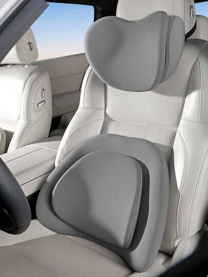 1 件装汽车记忆海绵颈枕 - 颈部保护透气靠垫，车内头枕支撑，通用，适合长时间舒适驾驶