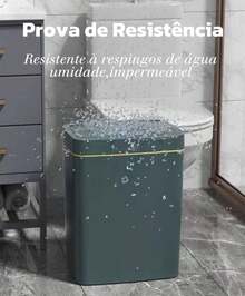 Trash Can With Smart Automatic Sensor Easy Open With Touch Home Trash Can 15 Liters - Aleatório - 查看 3
