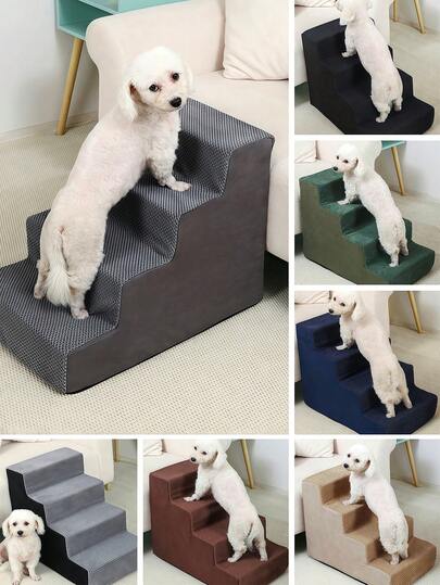 Premium Adjustable Pet Stairs Designed For Dogs And Cats - With Non-Slip Base And Removable Cover For Easy Cleaning, Lightweight Climbing Solution Suitable For All Ages