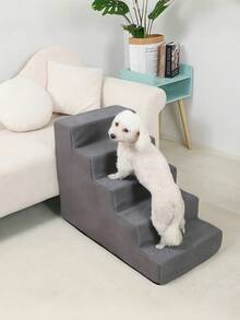 Premium Adjustable Pet Stairs Designed For Dogs And Cats - With Non-Slip Base And Removable Cover For Easy Cleaning, Lightweight Climbing Solution Suitable For All Ages - Multicolor - View 9