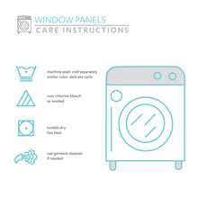 LUSH DECOR Panel de cortina de ventana con volantes de lino blanco 54X84+5 - Blanco - Ver 7